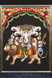 Ivory Prints: Heramba Ganapati, Mother's Beloved Son Ganapati