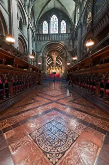 Grey Prints: Hereford Cathedral Herefordshire interior