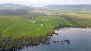 Puffin Prints: Hermaness Lighthouse and nature reseve and Burrafirth beach at the entrance to Hermaness National Natuire Reserve