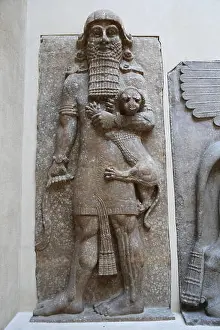 Ancient Age Prints: Hero overpowering a lion (identified with Gilgamesh)