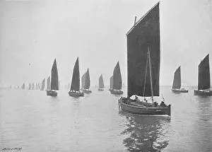 Water Transport Prints: Herring Boats Off the Tyne, c1896. Artist: M Aunty