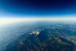 Sky Clouds Prints: High Altitude Photo Of Planet Earth Horizon
