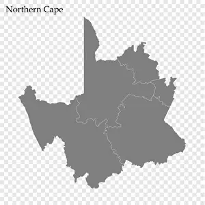 Interstate Prints: High Quality map of Northern Cape is a province of South Africa