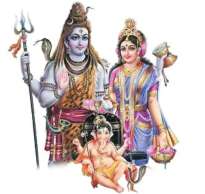 Hindu Festival Prints: High-Resolution Hindu Mythology Picture of Lord Shiva