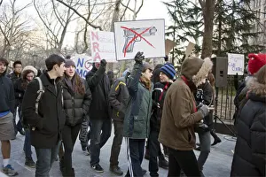Concern Prints: High school students from the private Dalton school organize a Gun-control protest at City Hall in Manhattan