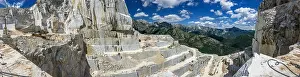 Engineering Equipment Prints: High stone mountain and marble quarries in the Apennines in Tuscany