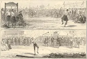 Throwing Prints: Highland Games. Campbell Blythswood. Albert-Gate Shot putt Hammer 1888