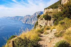 Amalfi Prints: The hiking trail Sentiero degli Dei ( Path of the Gods) along the Amalfi Coast from Agerola to Nocelle