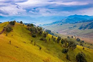 Hills and mountains Altai republic Russia, summer travel rally