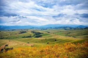 Hills and mountains Altai republic Russia, summer travel rally