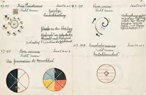 Hilma Af Klint Prints: Hilma af Klint booklet with drawings. Unknown date 20 Hilma af Klint - Booklet 01