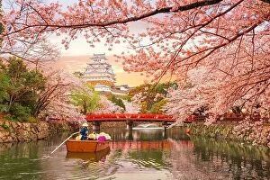 Images Dated 9th April 2017: Himeji, Japan at Himeji Castle moat in spring season
