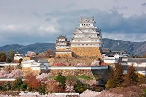 Images Dated 9th April 2017: Himeji, Japan at Himeji Castle during spring cherry blossom season in the day