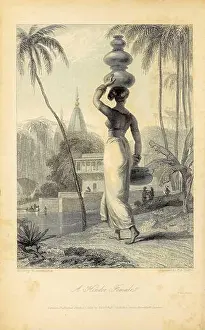 Copperplate Prints: A HINDOO [Hindu] FEMALE. (Frontispiece)