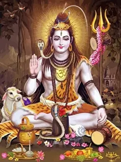 hinduism lord shiva spiritual illustration holy peace