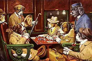 Playing Cards Prints: Hisstationand4aces-coolidge