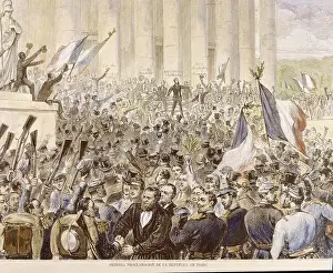 Frankreich Prints: HISTORIA DE FRANCIA. PROCLAMACION DE LA TERCERA REPUBLICA EN PARIS EL 20 DE SEPTIEMBRE DE 1870