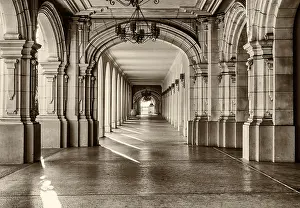 Outsides Prints: Historic architecture and walkway at Balboa Park. San Diego, California, United States