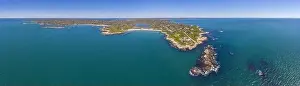 Rhode Prints: Historic mansion the Waves aerial view at 61 Ledge Road at Newport, Rhode Island RI, USA