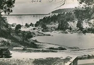 Water Supply Prints: An historic photograph of the Wyangala Dam on the Lachlan River in New South Wales