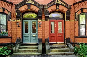 Provinces Prints: Historic Row houses in city of Saint John, New Brunswick, Canada