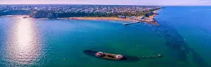 Black Rock Prints: Historic shipwreck near Black Rock coastline in Melbourne