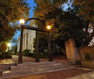 Front Prints: Historic steel archway on the campus of the University of Georgia in Athens, Georgia, USA