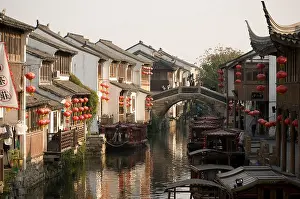 Suzhou Prints: Historic water town area of Suzhou, Jiangsu province, China, Asia