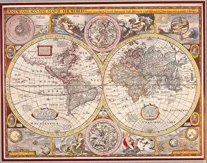 New World Prints: Historical map of the world. A New and Accurat Map of the World drawn by John Speed