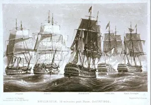 Military Ship Prints: A historical painting titled Belleisle portrays the famous French warship