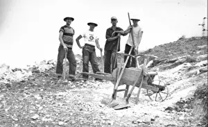 Algeria Prints: This historical photo from the Mennonite Board of Missions shows workers building a road in Algeria