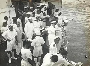 Prime Minister Prints: A historical photograph showing Jawaharlal Nehru with Indian defence personnel