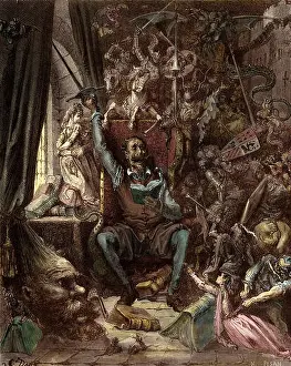 Colorized Prints: The History of Don Quixote written by Miguel de Cervantes