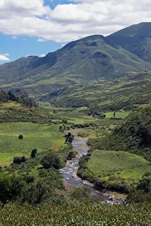 Southern Africa Prints: Hlotse River Leribe District Lesotho Southern Africa