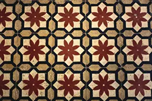 Floor Tiles Prints: HMA 66528 : Old floor tiles ; India