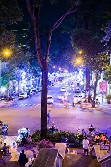 Saigon Prints: Ho Con Rua aka Turtle Lake park and Phạm Ngọc Thạch street