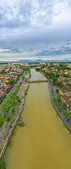 Ancient Town Prints: Hoi An, Vietnam : Panorama Aerial view of Hoi An ancient town