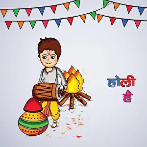 Beat Prints: Holi Festival India background
