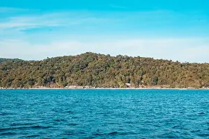 Beautiful Woman Prints: Holiday in an Island Coast with Snorkeling Boat Cruise in Perhentian Islands