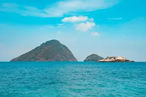Beautiful Woman Prints: Holiday in an Island Coast with Snorkeling Boat Cruise in Perhentian Islands