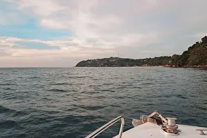 Beautiful Woman Prints: Holiday in an Island Coast with Snorkeling Boat Cruise in Perhentian Islands