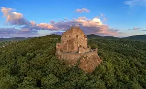 Holloko castle in Hungary. This historical medieval castle ruin is in the Cserhat hills
