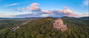 Historical Ruins Prints: Holloko castle in Hungary. This historical medieval castle ruin is in the Cserhat hills