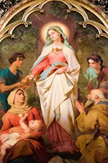 Elizabeth Prints: holy Elizabeth from Hungary - st. Elizabeth church in Vienna