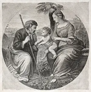 Fashioned Prints: The Holy Family, after Raphael picture