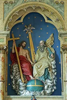 Trinity Prints: Holy Trinity statue on the main altar in the church of the Holy Trinity in Krapinske Toplice