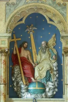 Trinity Prints: Holy Trinity statue on the main altar in the church of the Holy Trinity in Krapinske Toplice