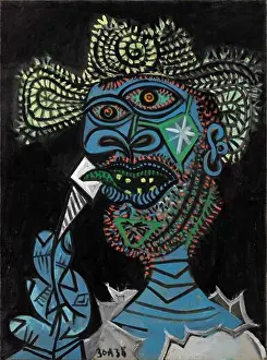 Oil On Canvas Prints: Homme au chapeau de paille et au cornet de glace. Museum: Musée Picasso, Paris