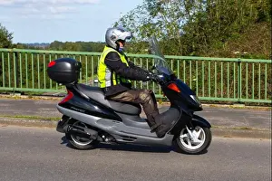 Biker Prints: Honda Foresight Motorbike rider; two wheeled transport