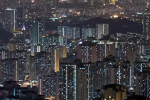 Expressway Prints: Hong Kong apartments at night